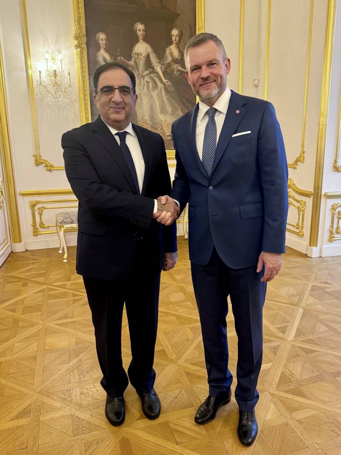 ՀՀ դեսպանի կարճատև զրույցը Սլովակիայի նախագահի հետ