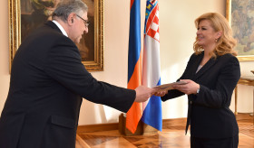 Ambassador Arman Kirakossian presented his credentials to the President of Croatia