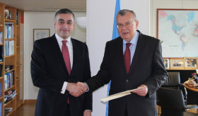 Ambassador Papikyan presented his letters of credence to the Director-General of the UNOV and Executive Director of the UNODC