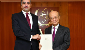 Permanent Representative of Armenia, Ambassador Armen Papikyan presented his letters of credence to IAEA Director General Yukiya Amano 