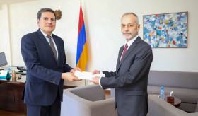 The Ambassador of Slovakia handed over the copy of his credentials to the Deputy Minister of Foreign Affairs of the Republic of Armenia