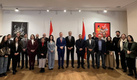 Empfang der Mitglieder der armenischen und österreichischen Organisations-Teams der 14. Internationalen Simulation "AMADEE-24" zum Mars in der armenischen Botschaft