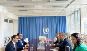 Meeting of Deputy Foreign Minister of Armenia Robert Abisoghomonyan with John Brandolino, the Director for Treaty Affairs at the UN Office on Drugs and Crime (UNODC)